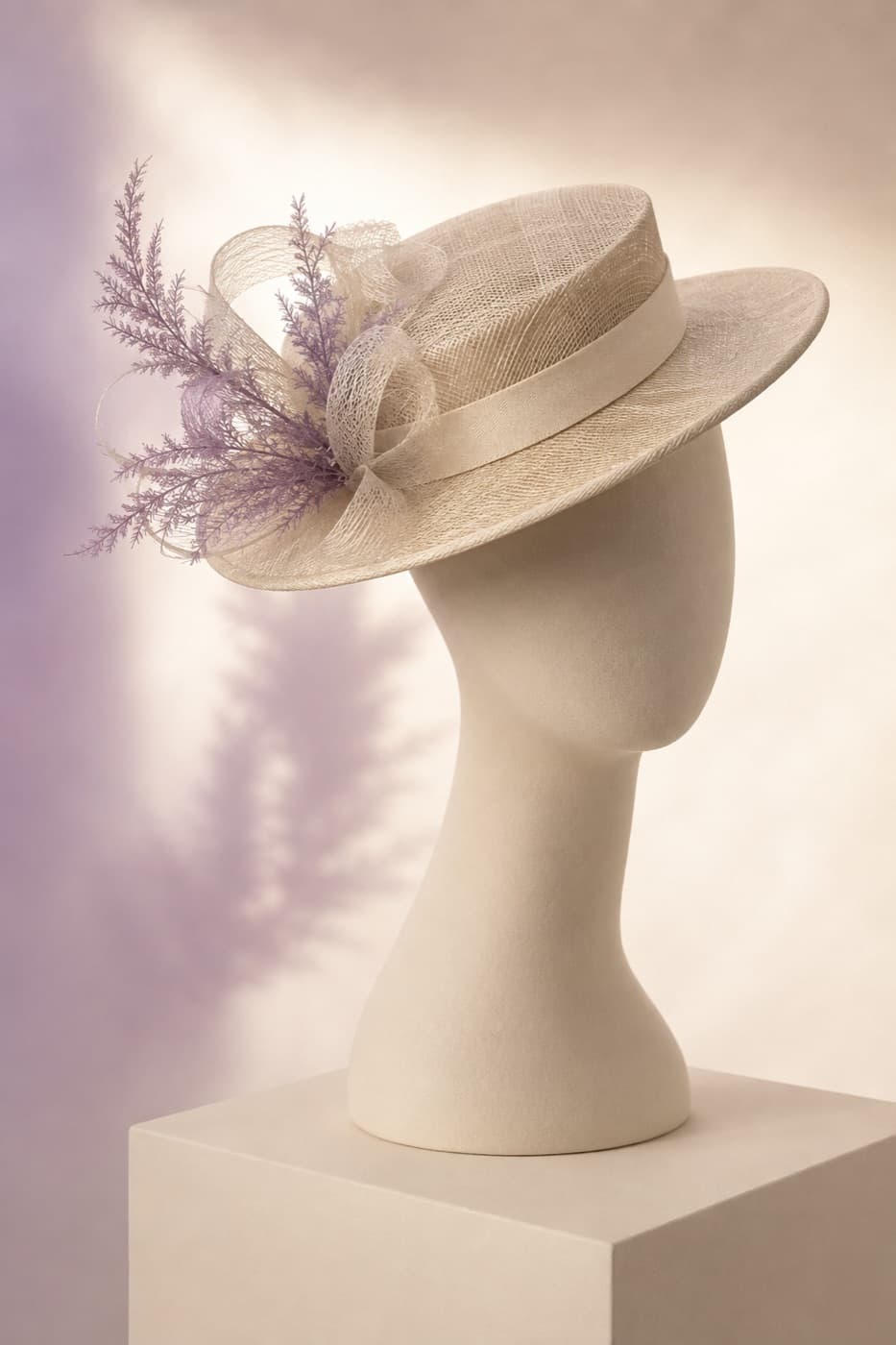 Brim Sinamay 10 cm photographed whole against an ivory ground